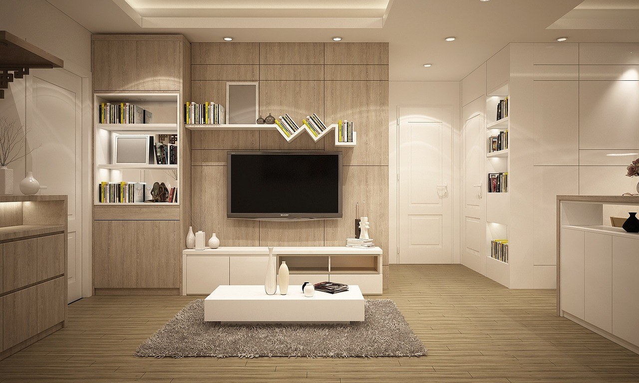 Meuble de rangement moderne dans un salon